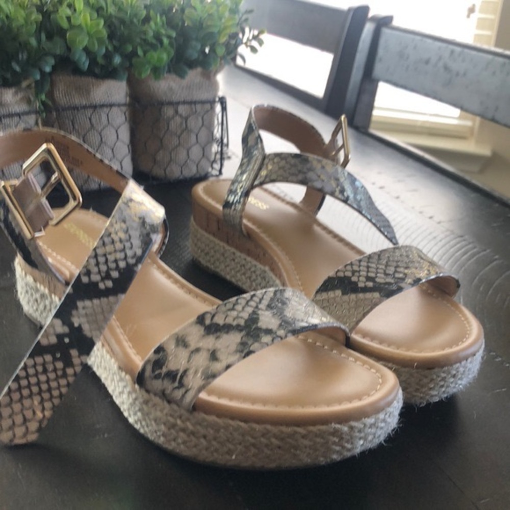 Snake animal print sandal